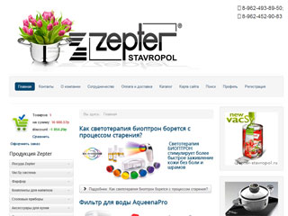 Сайт компании Zepter в Ставрополе